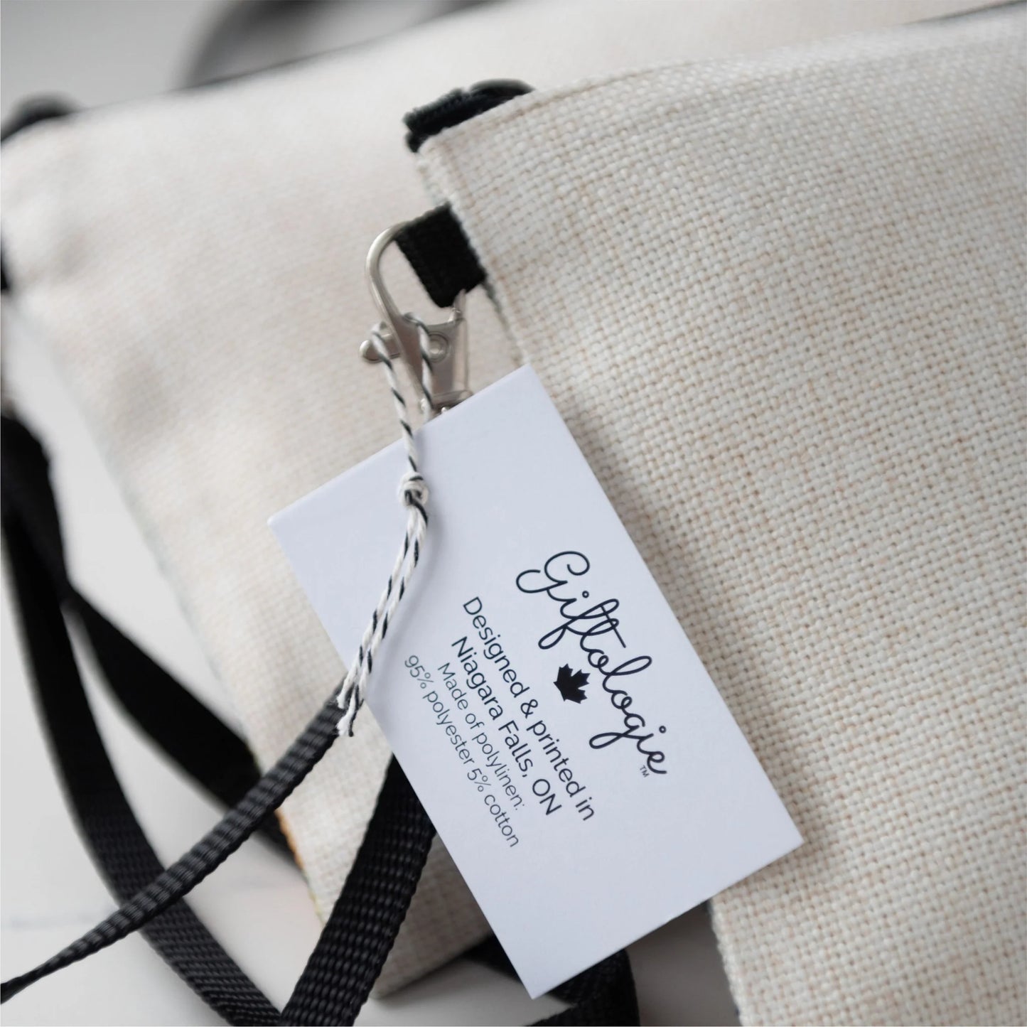 Cross Stitch Brandable Zippered Linen blend Bag