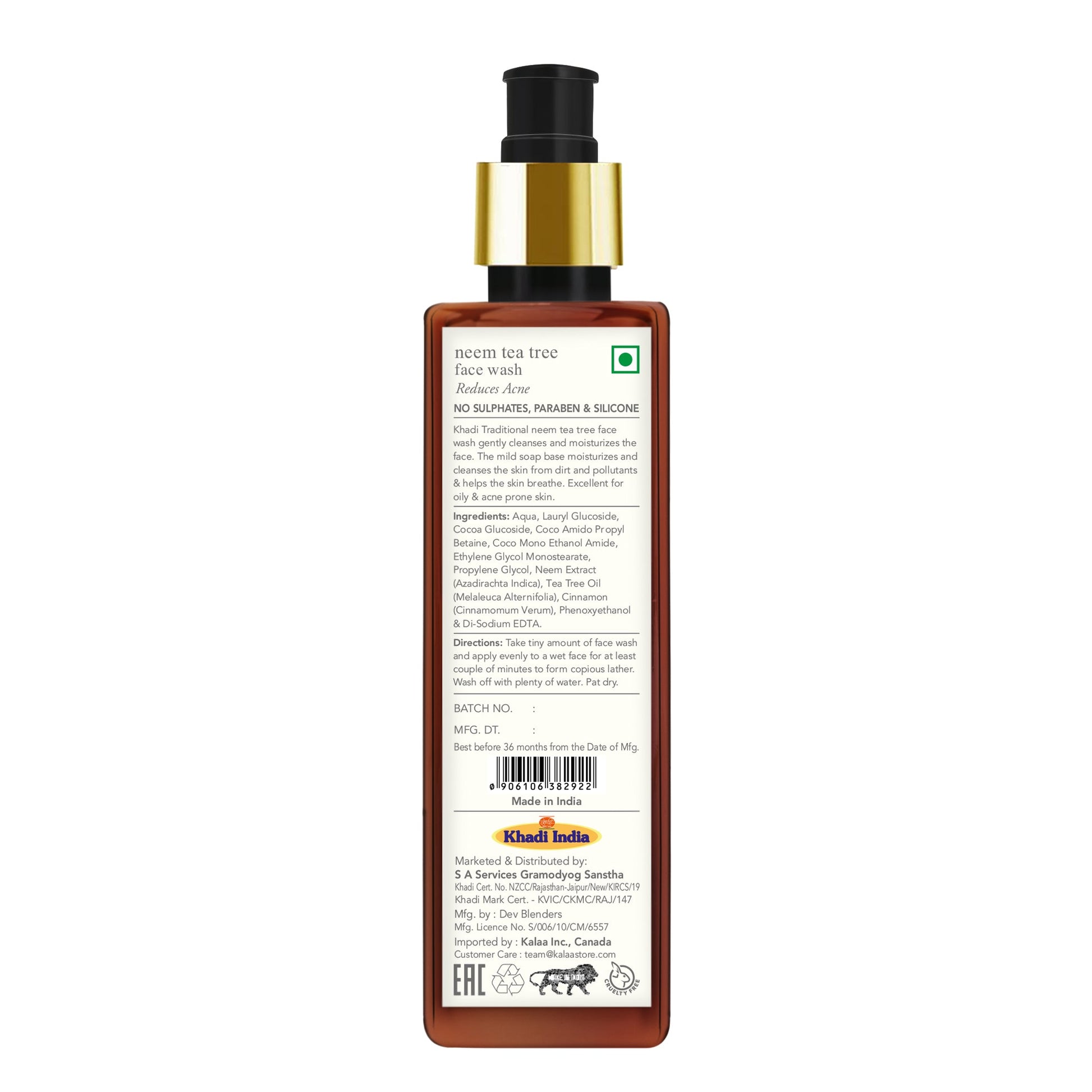 Khadi Traditional Neem Tea Tree Face Wash