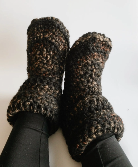 Adult Hand-made Wool Slippers - Tall