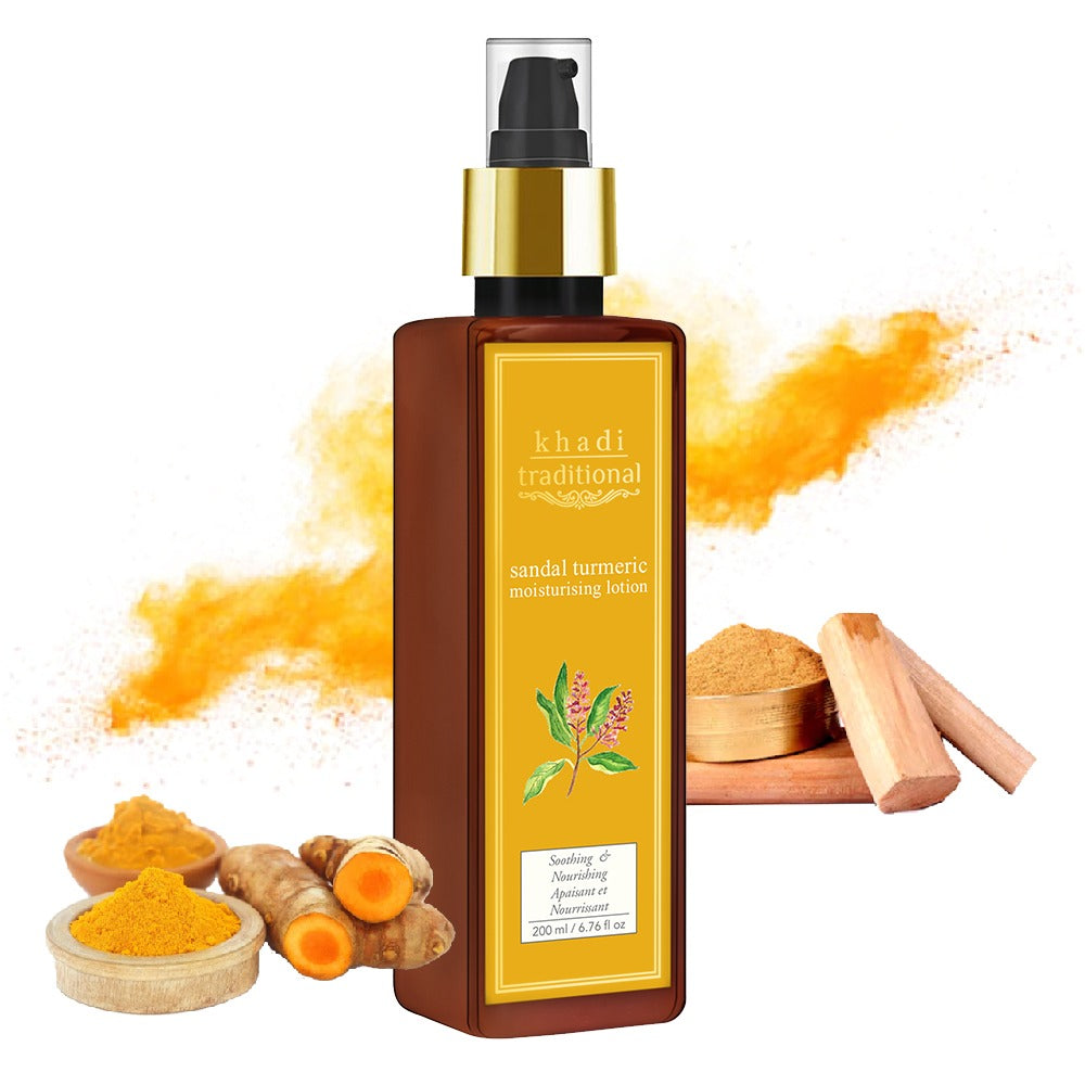 Khadi Traditional Sandal Turmeric Moisturising Lotion