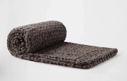 Hand Knitted Weighted Blanket (8 lb) - Natural